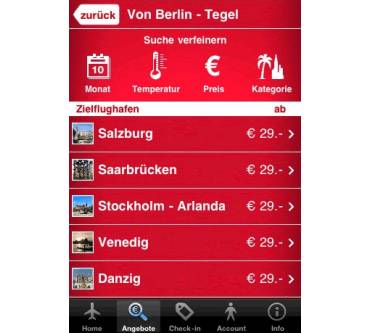 Produktbild Air Berlin App