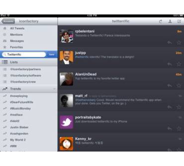 Produktbild The Iconfactory Twitterrific 1.1 (für iPad)