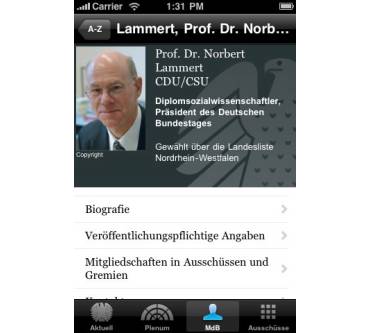 Produktbild Deutscher Bundestag App