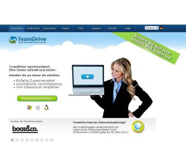 Produktbild TeamDrive Systems Online-Festplatte