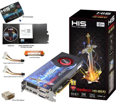 Produktbild HIS Radeon HD 6870 Fan 1GB (H687F1G2M)