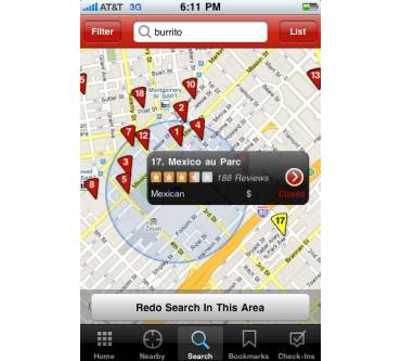 Produktbild Yelp Travel App