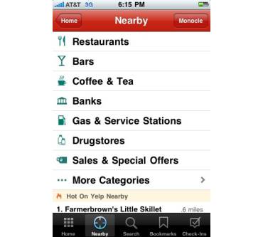 Produktbild Yelp Travel App