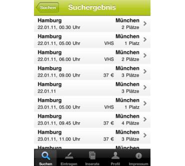 Produktbild Mitfahrgelegenheit App