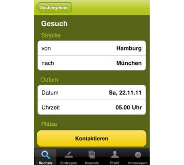 Produktbild Mitfahrgelegenheit App