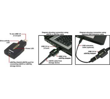 Produktbild Addonics USB 3.0 to eSATAp Adapter