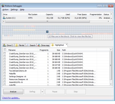 Produktbild Piriform Defraggler 2.06