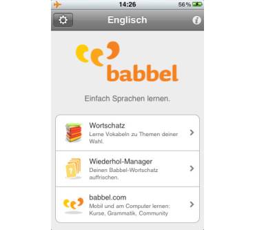 Produktbild Babbel Englisch mobil Vokabeltrainer