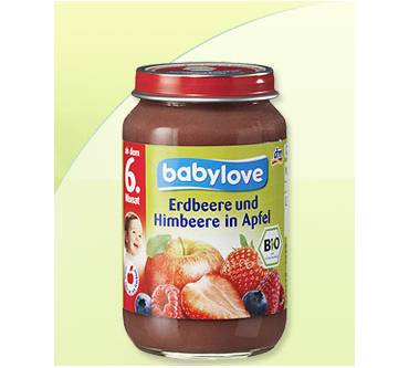 Produktbild dm / Babylove Erdbeere und Himbeere in Apfel