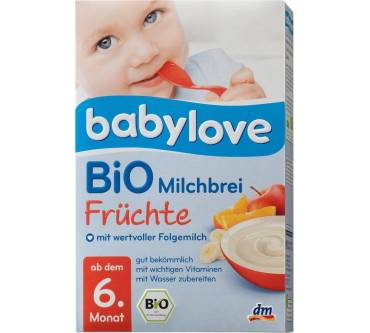 Produktbild dm / Babylove Bio Milchbrei Früchte