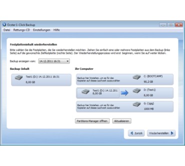 Produktbild Ocster 1-Click Backup