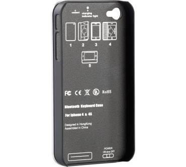 Produktbild Callstel Keyboard-Case für iPhone 4/4S, beleuchtet, neigbar