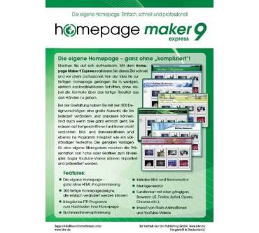 Produktbild bhv Homepage Maker 9 Express