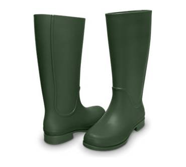 Produktbild Crocs Wellie Patent Rain Boot Women W9, parrot green / ocean