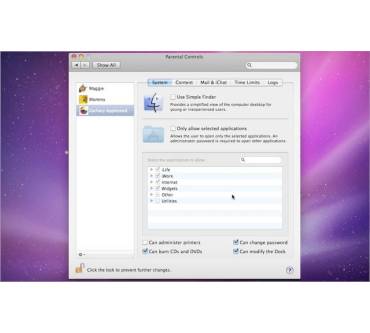 Produktbild Apple Mac OS X Parental Controls