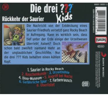 Produktbild Boris Pfeiffer / Ulf Blanck Die drei ??? Kids. Rückkehr der Saurier (31)