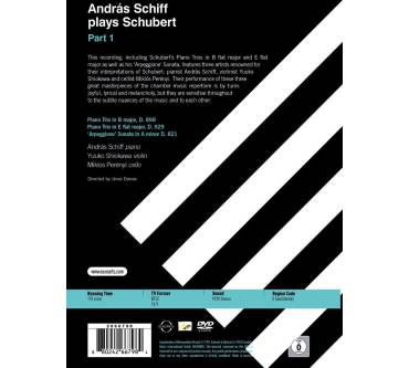 Produktbild DVD András Schiff: Schubert I und II