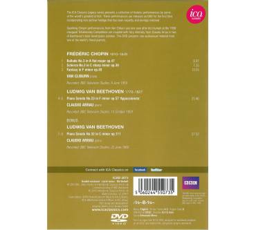 Produktbild DVD Van Cliburn - Chopin, Claudio Arrau - Beethoven