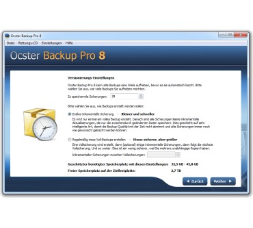 Produktbild Ocster Backup Pro 8