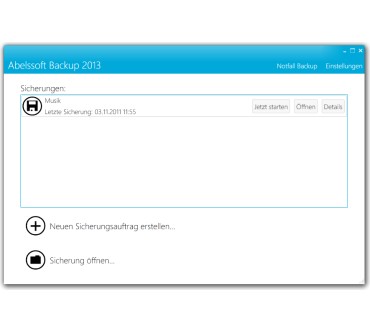 Produktbild Abelssoft Backup 2013