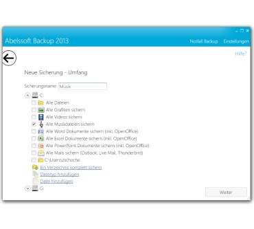 Produktbild Abelssoft Backup 2013