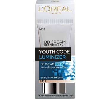 Produktbild L'Oréal BB Cream Youth Code Luminizer, Hell