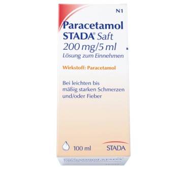 Produktbild Paracetamol Stada 200 mg/5ml, Saft