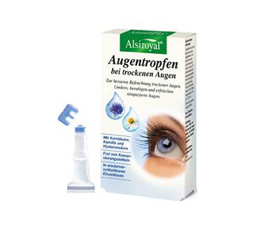 Produktbild Alsitan Alsiroyal Augentropfen bei trockenen Augen