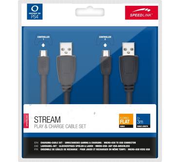 Produktbild SpeedLink Stream Play & Charge Cable Set für PS4