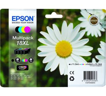 Produktbild Epson Originalpatronen 18XL black/cyan/magenta/yellow