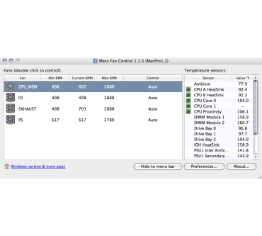 Produktbild Crystalidea Software Macs Fan Control 1.0.1 (für Mac)