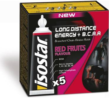 Produktbild Isostar Long Distance Energy + B.C.A.A Red Fruits Gel