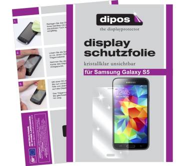 Produktbild Dipos Displayschutzfolie kristallklar unsichtbar (für Samsung Galaxy S5)