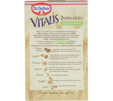 Produktbild Dr. Oetker Vitalis 7 Korn-Müsli Nüsse & Kerne