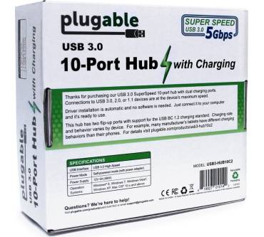 Produktbild Plugable USB3-HUB10C2