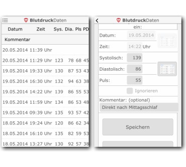 Produktbild klier.net BlutdruckDaten (für iOS)