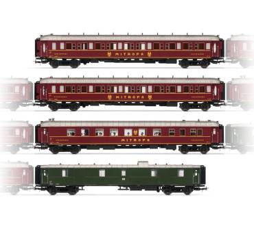 Produktbild Hornby Rivarossi 4-teiliges Set Mitropa-Schlafwagenzug der DR (bestehend aus ehemaligen CIWL-Reisezugwagen)