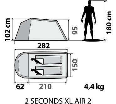 Produktbild Quechua 2 Seconds XL Air II