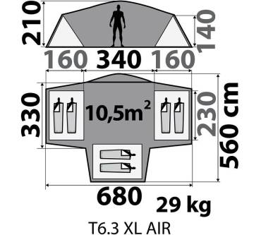 Produktbild Quechua T6.3 XL Air C