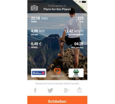 Produktbild MovingTwice Spendenlauf App