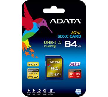 Produktbild ADATA SDXC XPG Class 10 UHS-I U3 64GB