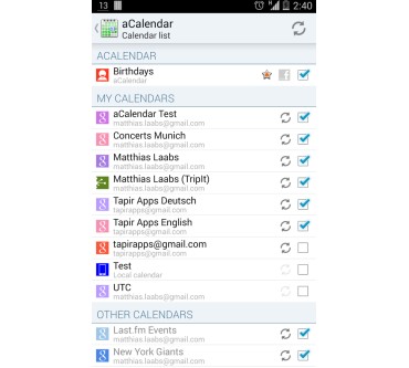 Produktbild Tapir Apps aCalendar - Android Kalender