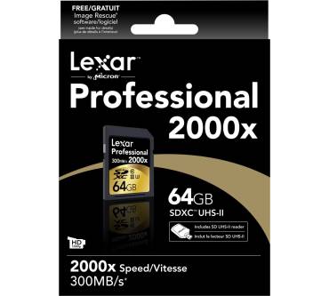 Produktbild Lexar Media SDXC Professional 2000x Class 10 UHS-II (64 GB)