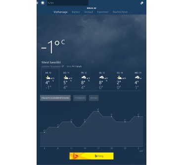 Produktbild Microsoft Wetter-App