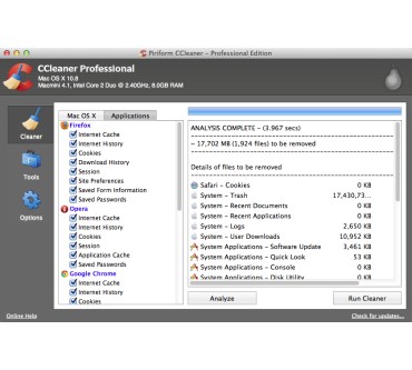 Produktbild Piriform CCleaner (für Mac)