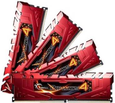 Produktbild G.Skill Ripjaws 4 DDR4-2400 32GB Kit rot (F4-2400C15Q-32GRR)