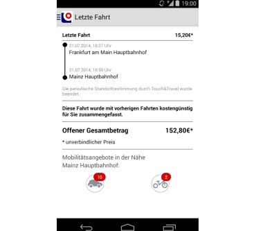 Produktbild Deutsche Bahn Touch&Travel (für Android)