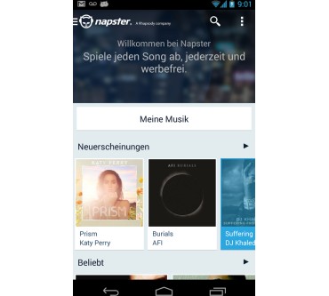 Produktbild Napster Musik-Streaming-App