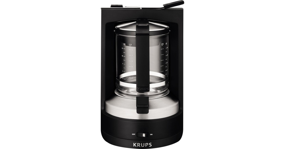 Krups Druckbrühautomat: 1,6 gut Aromatischer, heiß | Drückbrühverfahren im zubereiteter Kaffee