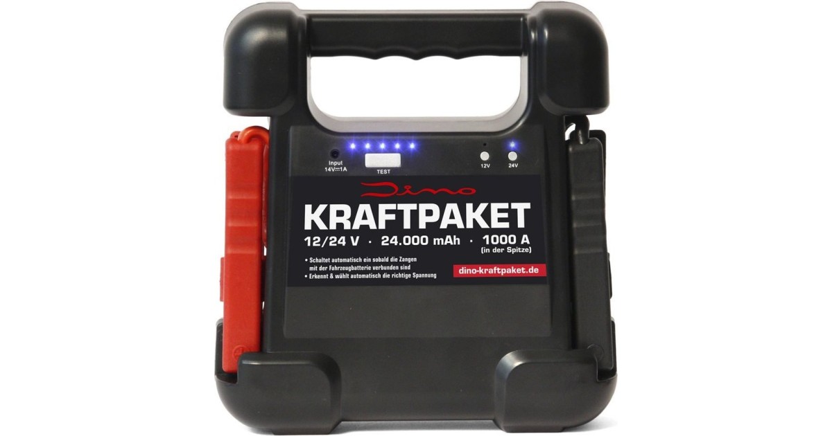DINO 136104 KRAFTPAKET 12V / 24V Ladegerät Starthilfegerät Batterie  Schnellstart